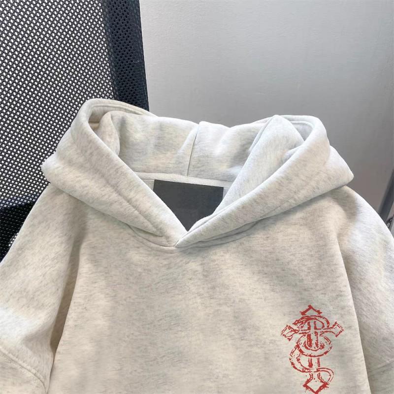 Unisex Oversized Hooded Sweatshirt Thick Fleece Lined Fall Winter Casual Streetwear With Letter Print