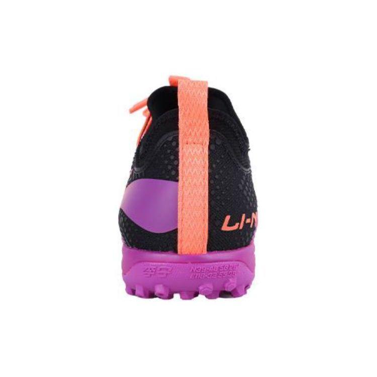 Li Ning 2 Team Artificial Turf TF (Rubber Studs) Shock Absorbing Non-Slip Durable Football Shoes Men Football Shoes Black YSTU013-4