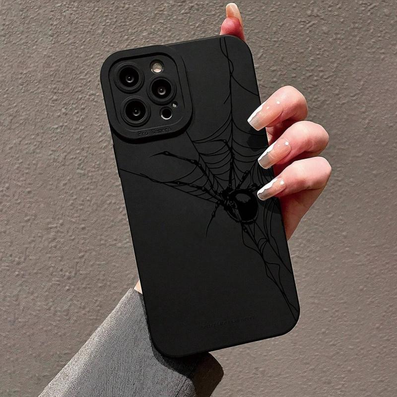 English Spider graphic phone case for iPhone 16 15 14 13 12 11 x XR Xs SE2 SE 8 7 plus pro Max mini silicone back cover