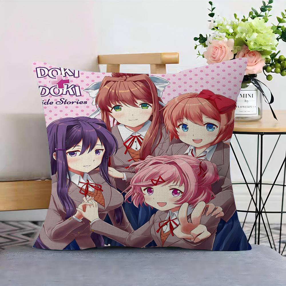 Anime Game DDLC D-Doki Pillow Cover Sofa Cushion Cover Home Room Decoration Children Gift
