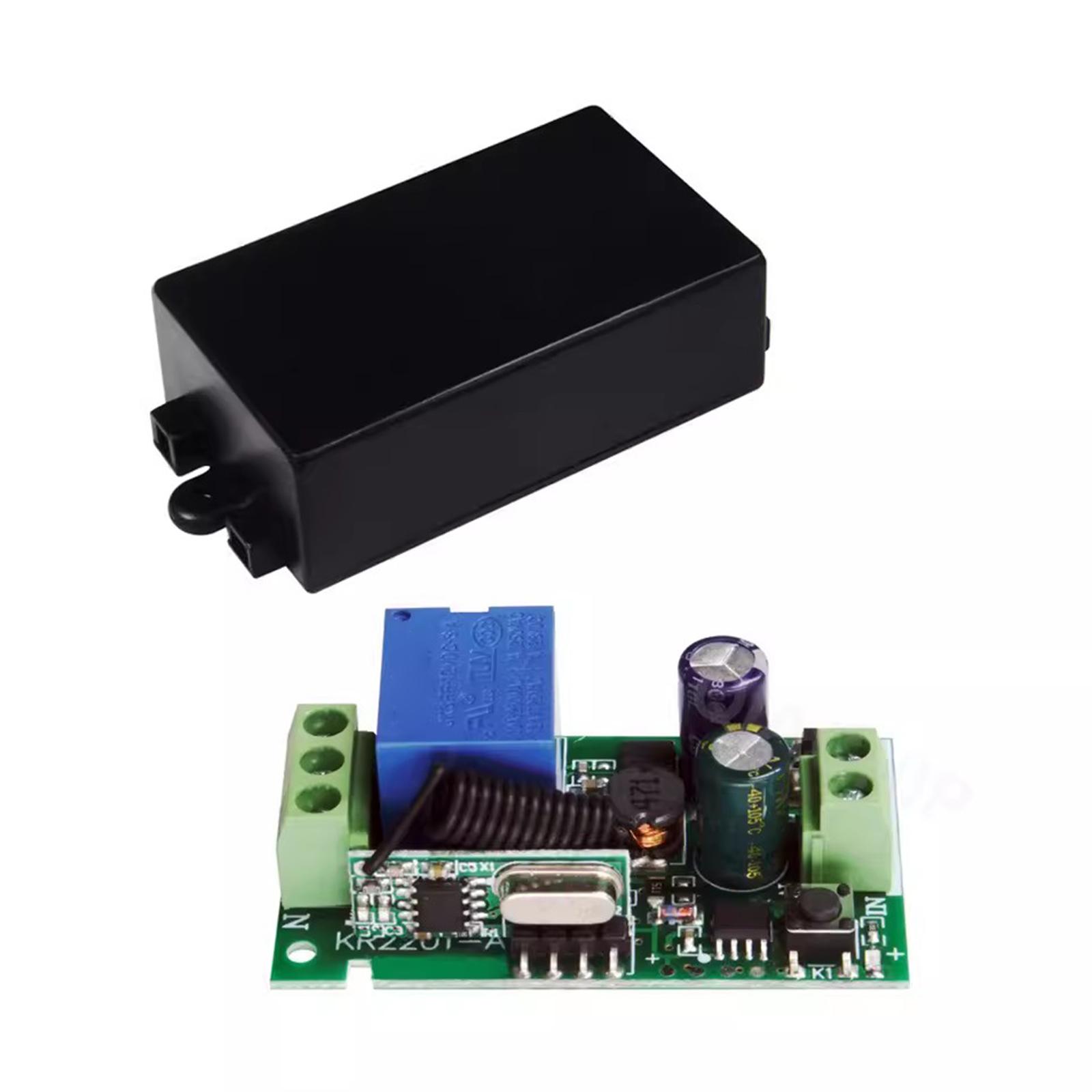 

AC85V-220V RF Remote Control Switch 1CH Remote Relay Switch Universal Remote Control Switch Relay Receiver with Shell