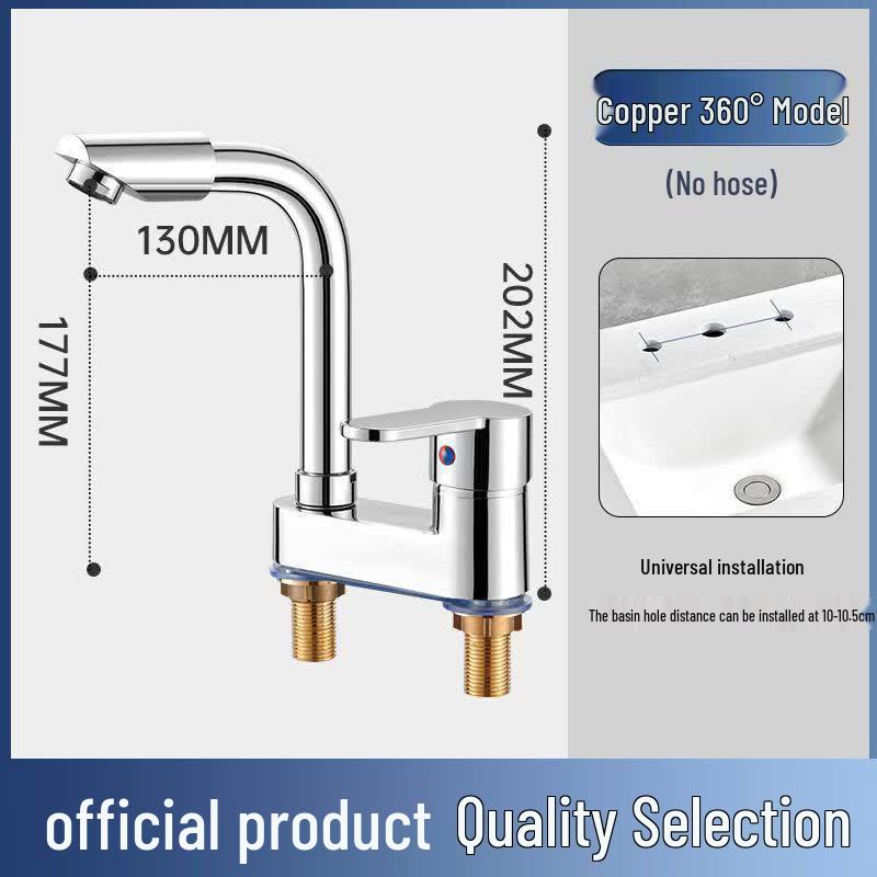 Yiceng Rotating Double-Hole Basin Faucet