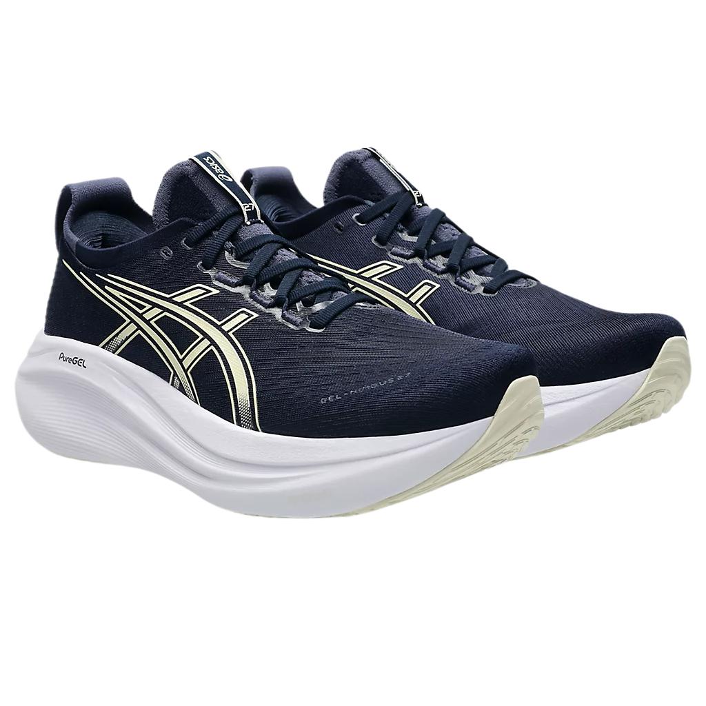 Asics Gel-Nimbus 27 Fashionable Minimalist Trendy Aesthetic Low-Top Running Shoes Men Sneakers Blue 1011B958-403