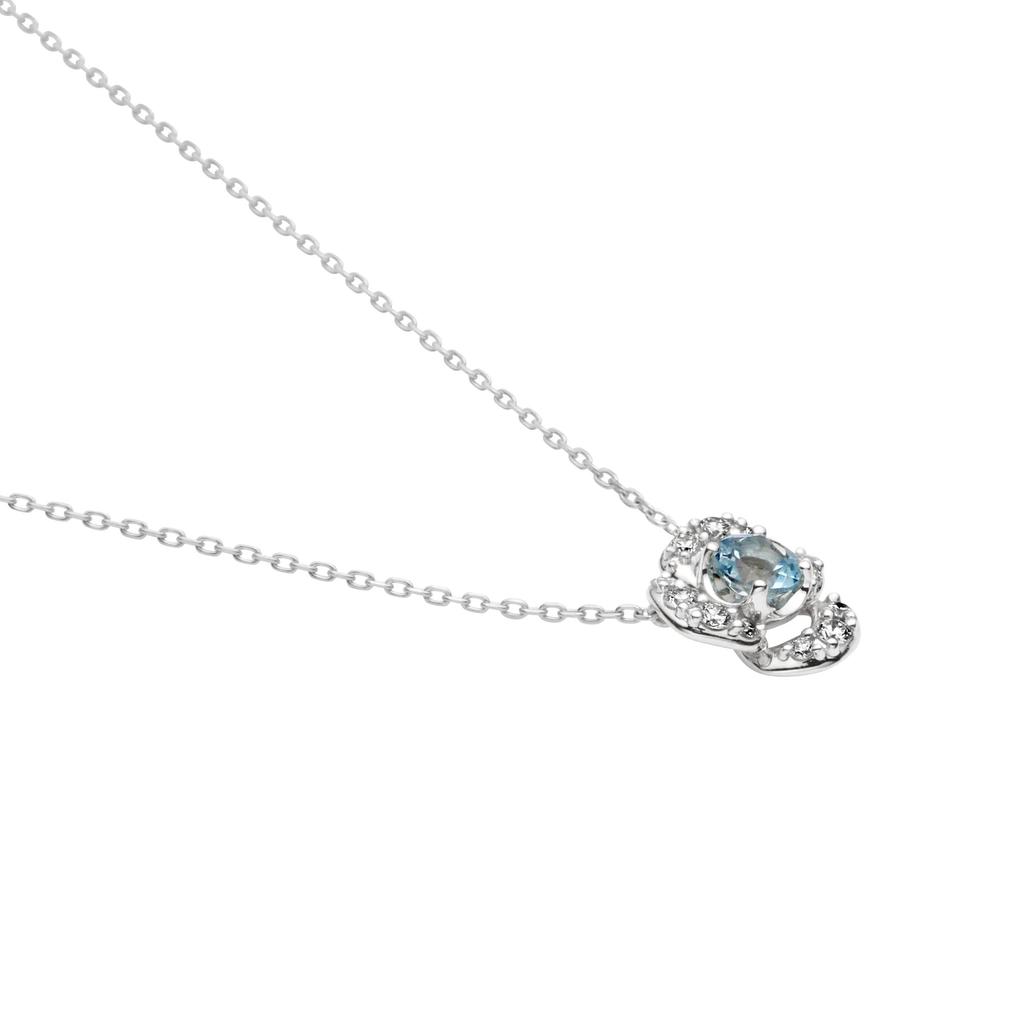 Platinum Aquamarine Diamond Christine Necklace APVN206245AQ [Vendome Aoyama]