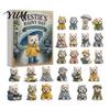 Cute Animal Desk Ornaments 24 Days Dog Advent Calendar 2026, 2D Acrylic Puppy Christmas Pajamas Series Hanging Pendants Countdown Calendar,