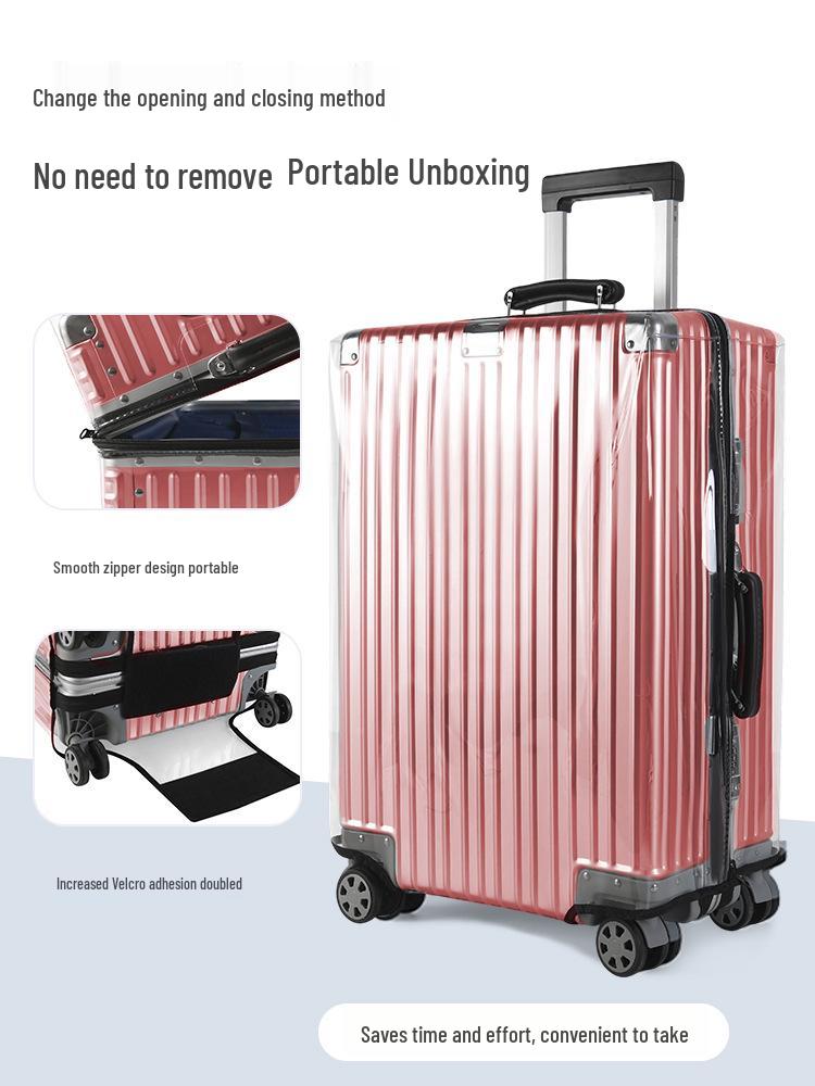 Clear Thickened Waterproof Luggage Cover for Suitcases - Dustproof Protection for 20/24/26/28 Inch Trolley Cases