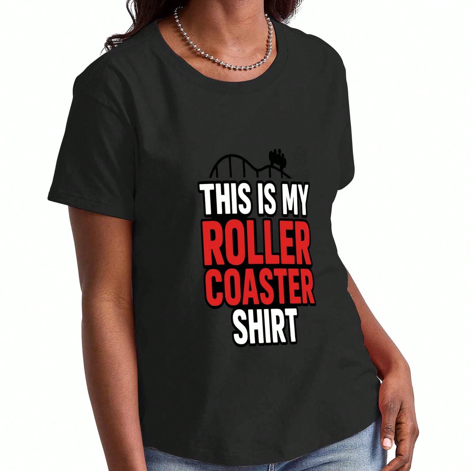 Roller Coaster Lover Wounisex s Cotton T Shirt, Premium Cotton Print, Durable, Ride,Watch, Research, Talk, Think, Dream About Roller Coaster Casual Fa S разноцветный