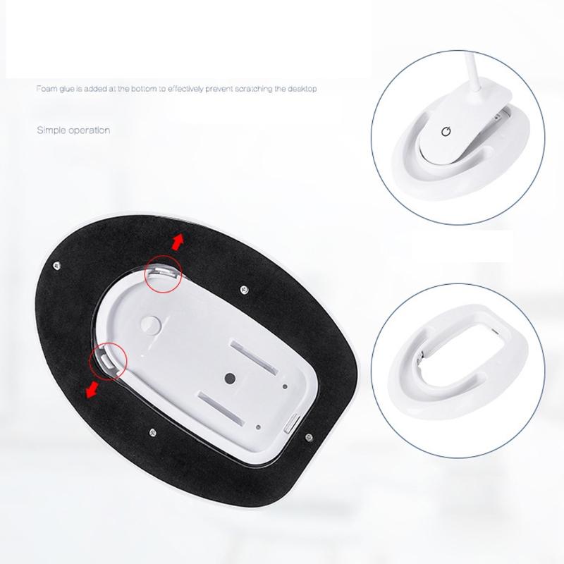 Akumulatorowa Lupa Biurkowa ze Stojakiem i Zaciskiem Regulowana Jasność do Hobby Rzemiosła Warsztatu Szycia Napraw