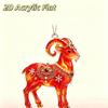 2D Acrylic Goat Christmas Tree Pendants Cute Animal Sheep Hanging Ornaments For Xmas Tree Decor Party Supplies  Year Gifts