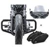 Motorcycle Accessory Set - STS6 - Mustache Bar 38 Mm - Craftride L Smoked Gray Windshield - Inner Saddlebags 60x25x15 Cm