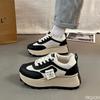 Spring And Autumn Women'S New Fashionable Thick Soled Height Increasing Anti Slip Sports Shoes Mesh Breathable Casual Shoes