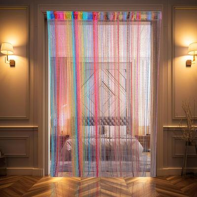 Ave Split Decorative Door String Curtain Wall Panel Fringe Window Panel Drapes Room Divider Blind Divider Tassel Screen Home 100cm*200cm