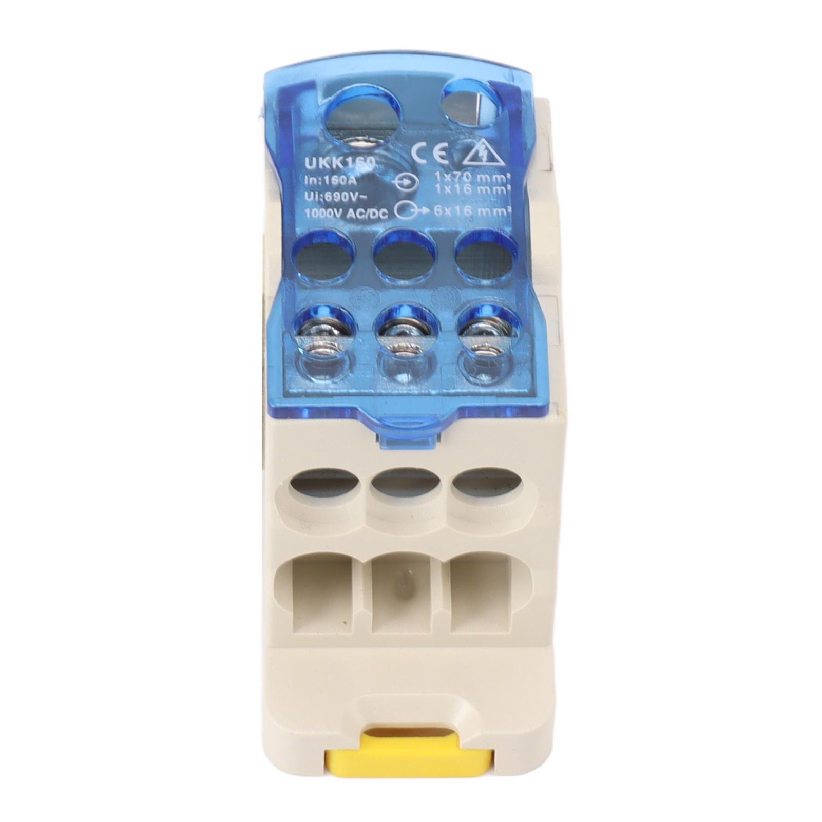 

DIN Rail Power Junction Box Electrical Terminal Block Connector Distribution Box AC DC1000V 160A