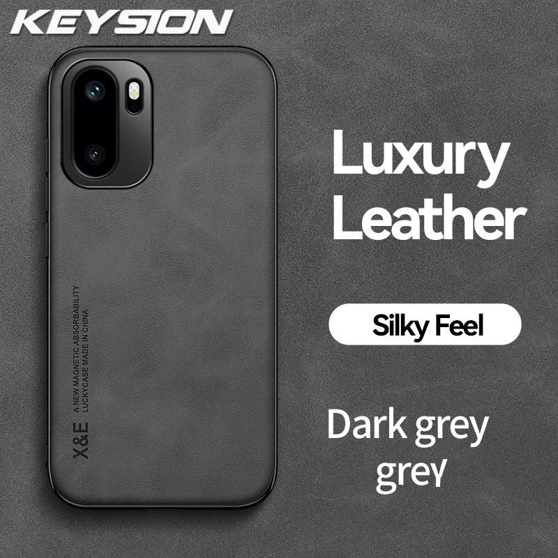 KEYSION Luxury Retro PU Leather Phone Case for OnePlus 15R Soft Silicone+PC Shockproof Phone Back Cover for OnePlus 1+ Ace 6 6T