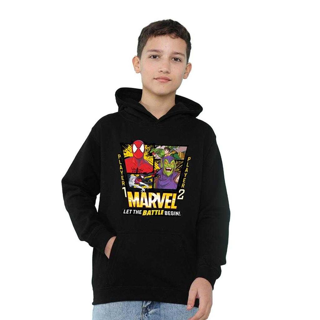 Spider-Man Childrens/Kids Let The Battle Begin Heather Pull Over Hoodie