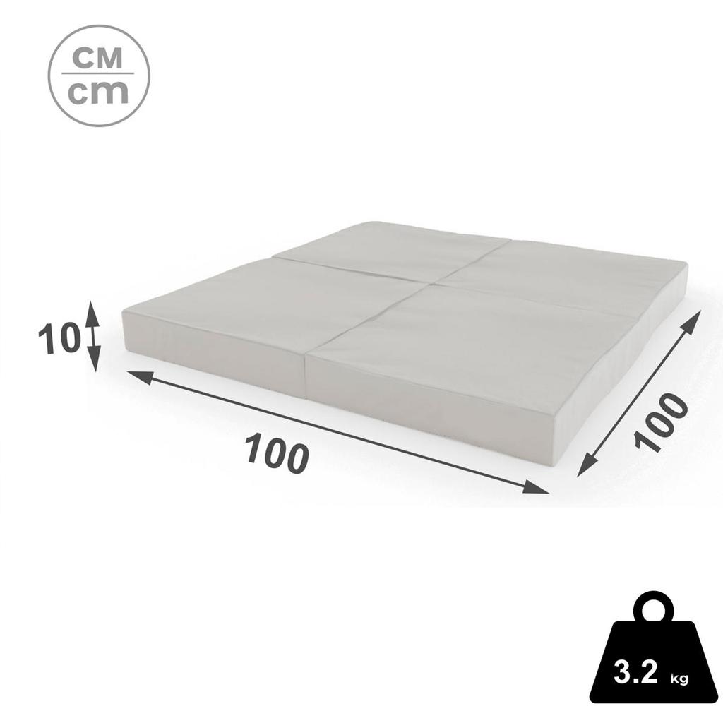 gymnastic mat Comet 100x100x10(4 piece) - beige