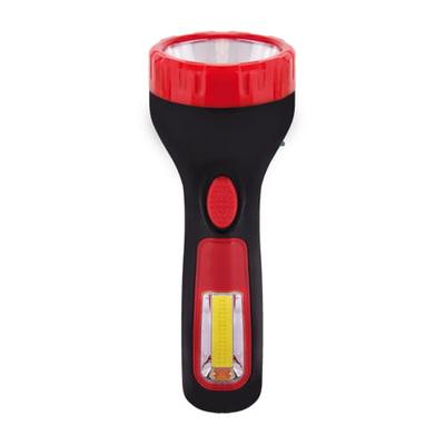Rechargeable Traper LED Flashlight 1W+3W Black Red Ideus 03932