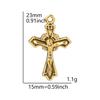 5Pcs Crosses Pendant Charms For Jewelry Making Supplies Christ Handmade Necklace Earrings Charm Gold Color Accessories Wholesale