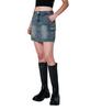 Odd Studio Sand Washed Cargo Denim Mini Skirt - Blue