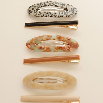 J.Lauren Sada oválných celuloidových sponek do vlasů H01069