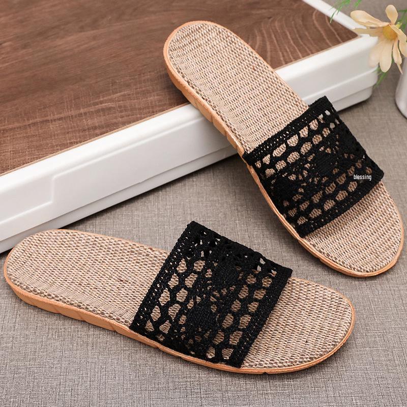 Women s Non-Slip Summer Lace Linen Sandals for Indoor Use Women s 39-40