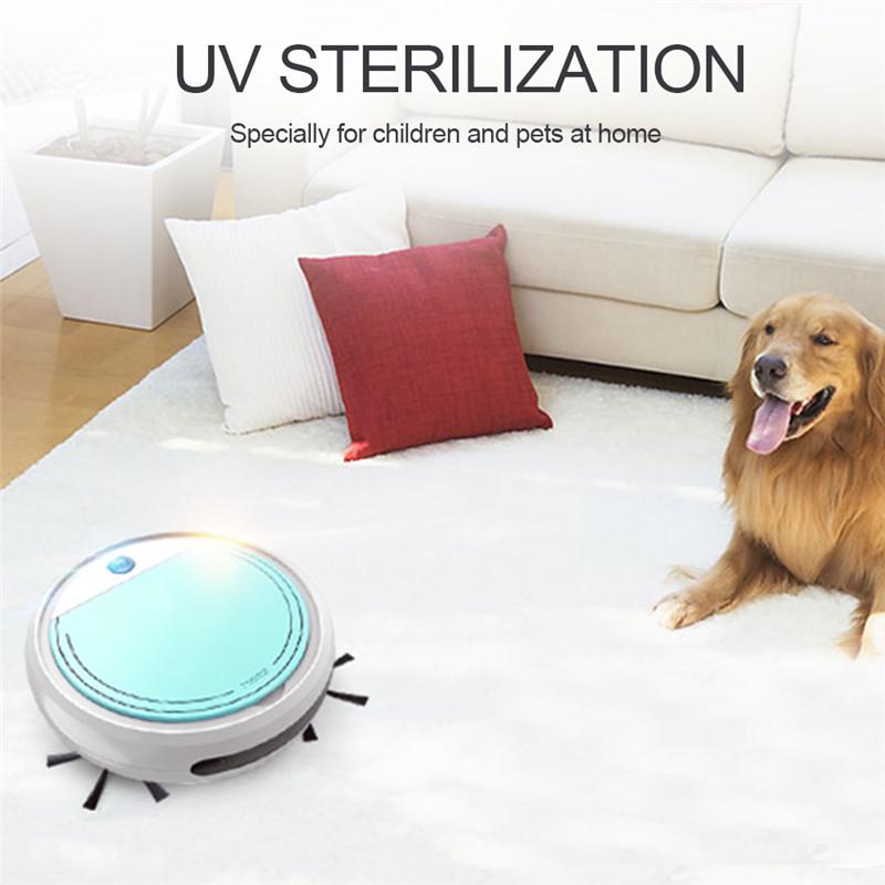 Smart Sweeping Robot Vacuum Cleaner Floor Edge Dust Clean Auto Suction Sweeper  UV Disinfection