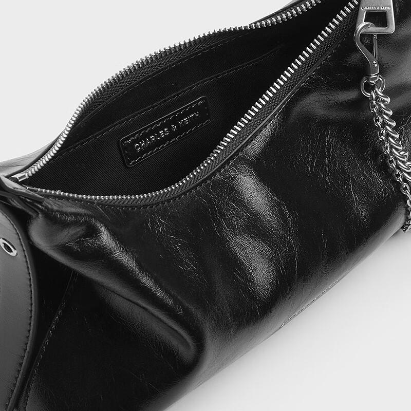 CHARLES&KEITH Pleated Zipper Shoulder Bag