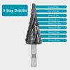 Cobalt Step Drill Bit 89HRC Hardness Spiral Flutes 1/4in Hex Shank 4 To 20mm Drill Bit for Drilling Metal Copper Aluminum