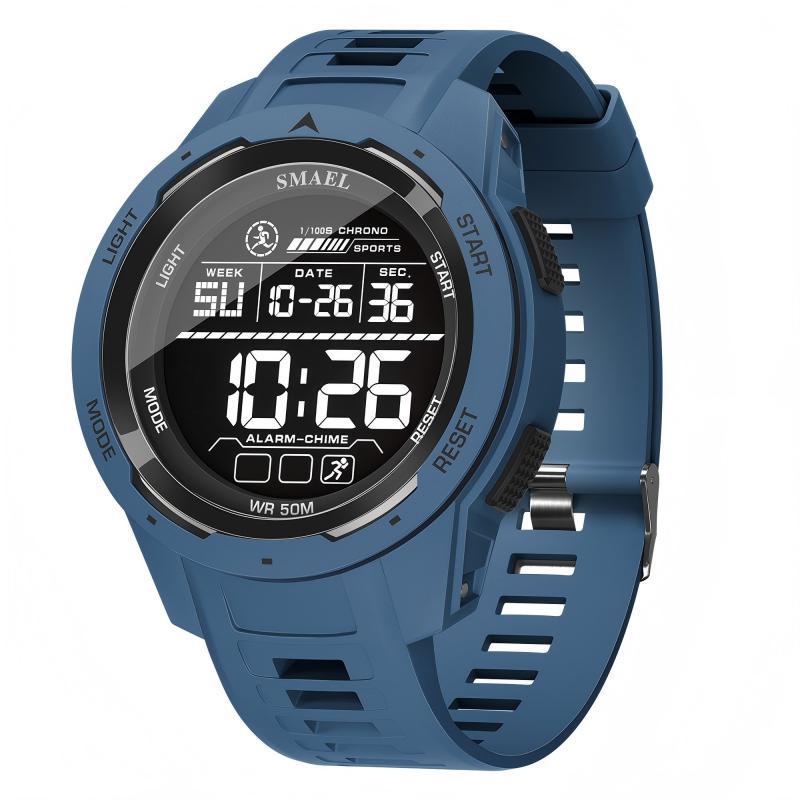 SMAEL Men's Outdoor Sports LED Watch - Waterproof, Multifunctional with Night Light