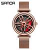 Sanda Meilleure Vente 1088 Montre pour Adolescent: Personnalisé, Cadran Rotatif 3D, Tendance, Quartz Étanche.