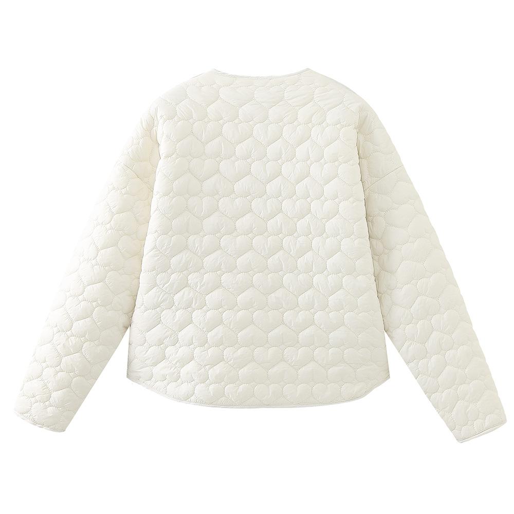 Autumn New Women's Clothing Design Heart-shaped Quilting Cotton Jacket Jacket 3046830