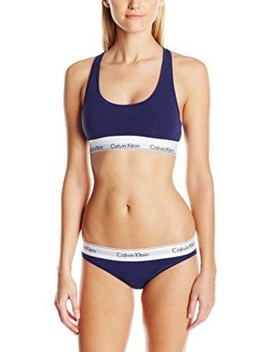 

Calvin Klein CK Modern Cotton Bra Panties Size S & Set, (Navy)