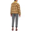Uniqlo Marni Collaboration FW22 Plaid Stand Collar Long Sleeve Jacket Women Jacket Yellow 453249-46