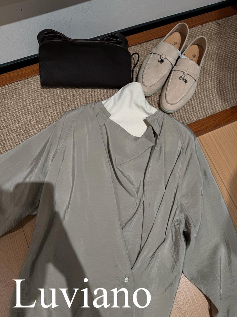 LEM Asymmetrical Buckle Modal Blend Multi-Wear Spring Blouse