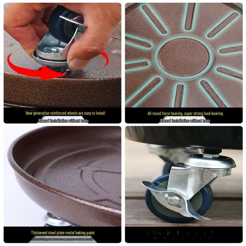 Rolling Metal Plant Pot Caddy