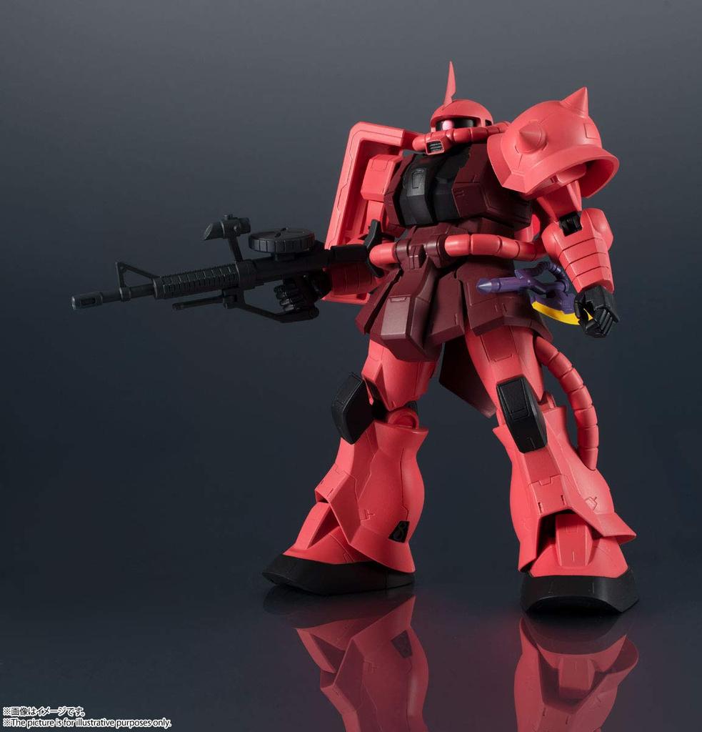 TAMASHII NATIONS GUNDAM UNIVERSE Mobile Suit Gundam ZAKU II 150mm figura articulada pintada MS-06S CHAR'S Aprox.. ABS y PVC
