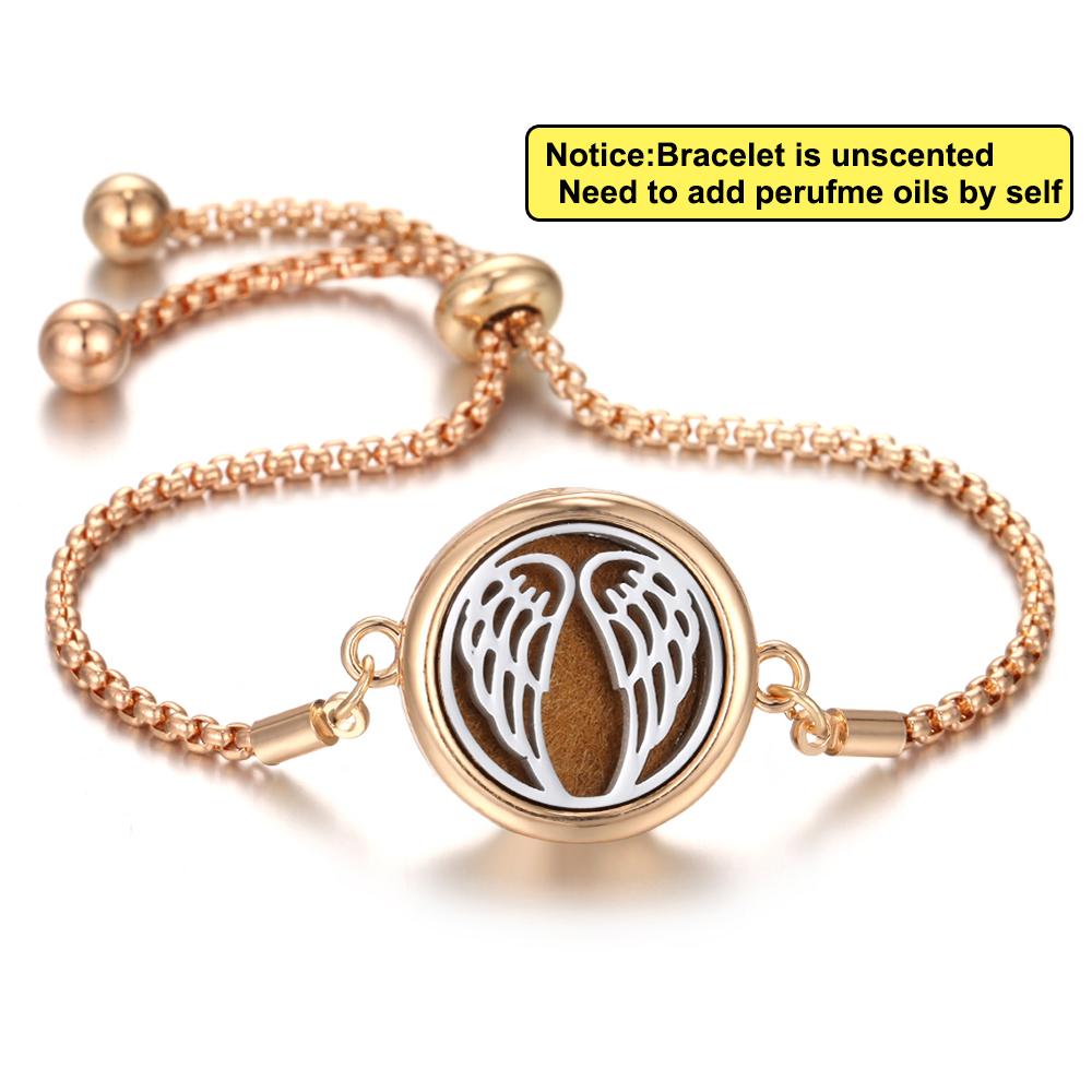 New Aromatherapy Diffuser Bracelet Essential Oil Diffuser Bracelet Alloy Stainless Steel Perfume Aroma Locket Bracelet for Women