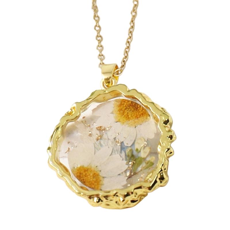 Collana Floreale in Resina Leggera Catena Regolabile per la Clavicola per Pelli Sensibili Accessorio Gioiello da Indossare Ogni Giorno