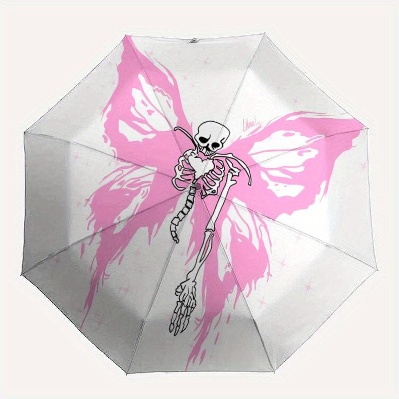 

1pc Butterfly SkeletonAutomatic Folding Umbrella, Portable & Foldable Design with 8 Ribs, Casual Outdoor Accessory yy250804203