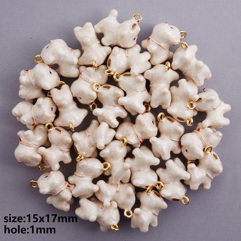3D Fruit/Animal Enamel Charms For Jewelry Making Supplies Cherry Pea Lobster Corn Pendant Charm DIY Earrings Keychain Materials