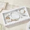 Serving Tray Silicone Candle Holder Tray Wavy Square Decorative Tray Multi-purpose Modern Table DecorationTrays Coffee Table