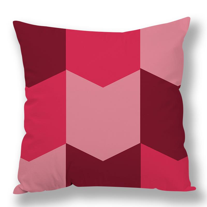 Colored Plaid Geometric Pillow Cover Contrasting Color Creative Pillow Cover Quilt Cover Premium Durable Quality