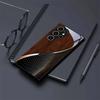 Dark Brown Wood Grain and Grain Scale Tempered Glass Phone Case Suitable for Samsung Galaxy S26 S25 S24 S22 S21  FE/Ultra/Plus