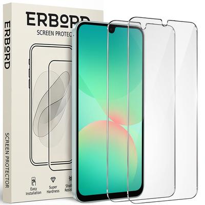 2x Tempered Glass for Samsung Galaxy A26 5G, ERBORD 9H Hard Glass, Glass