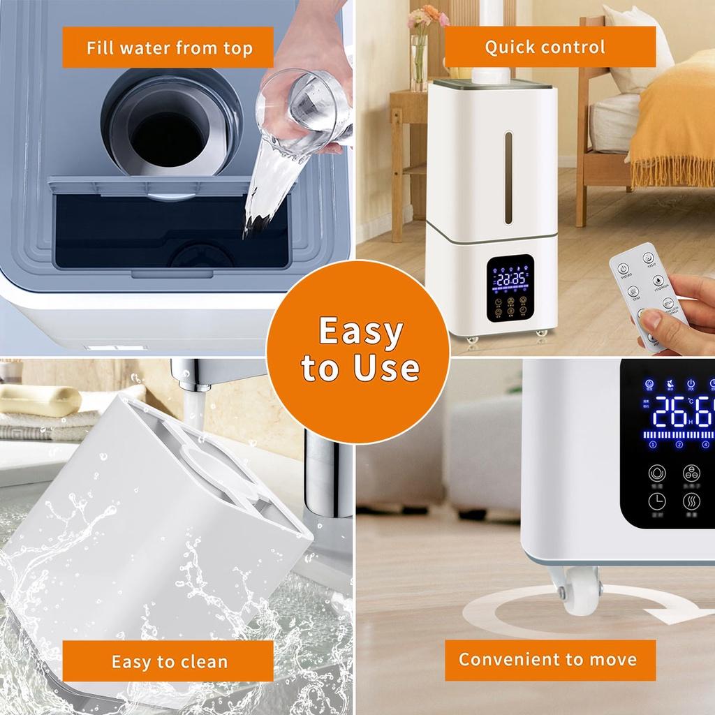 110-220V Industrial Humidifier Large Commercial Whole-House Style Home Industry Office Humidifier White 15L