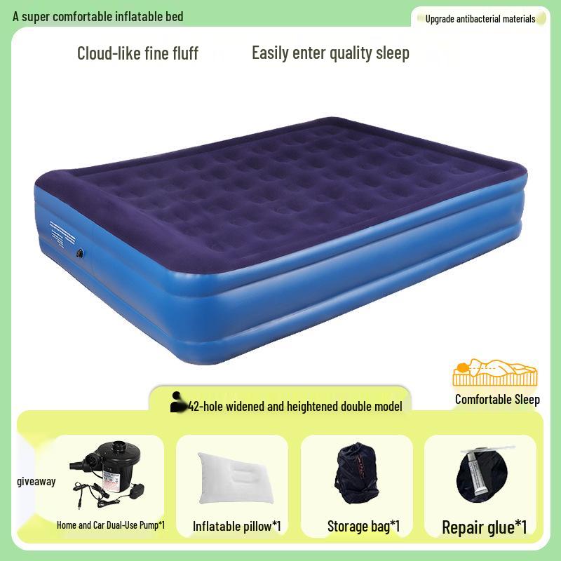 Shu Zeng Double Inflatable Mattress - Camping, Car, Home, Lunch Break Pad