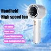 New Mini Fan LED Display USB Powerful 100 Speed Handheld Fan Portable Charging Turbo Small Fan Desktop Small Electric