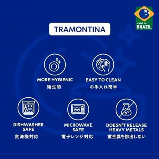 Tramontina dessert plate Fullorita light blue 21cm rim fluorite pattern porcelain microwave safe dishwasher simple stylish durable made Brazil 96880