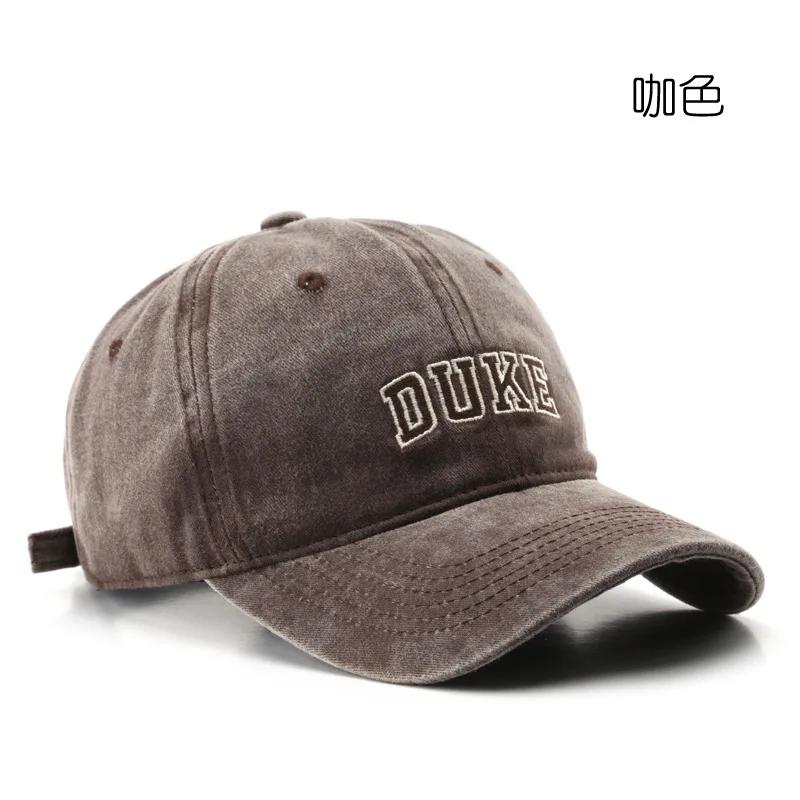 Baseballkappe Dad Hats für Männer Frauen Vintage Gewaschene Baumwolle Trucker-Kappe Verstellbar Niedriges Profil Kappen DUKE Bestickte Kappe