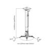 Support pour projecteurs - EQUIP - PROJECTOR BRACKET WALL/CEILING - Capacité 20 kg - Montage Mur